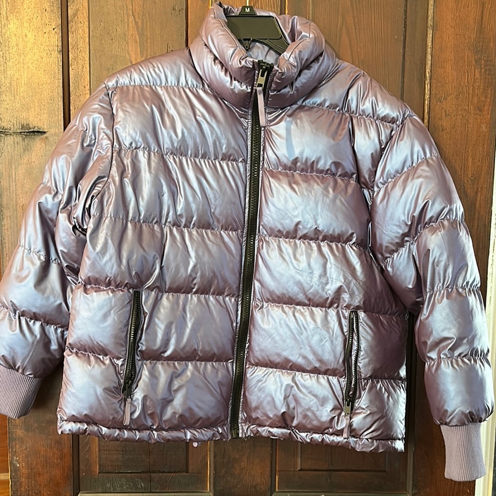 Metallic Purple Puffer Jacket